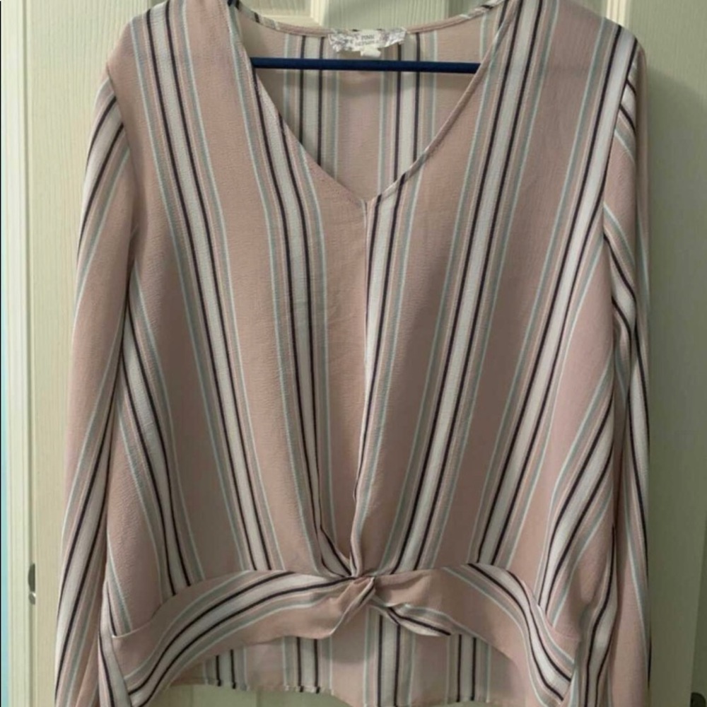 Stripped pink shirt
